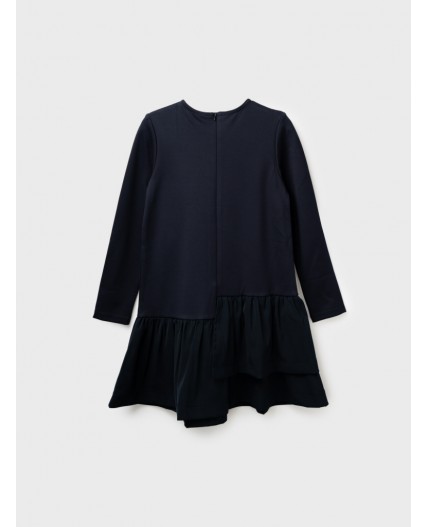 Платье трикотажное для девочек тёмно-синий