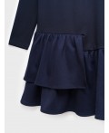 Платье трикотажное для девочек тёмно-синий