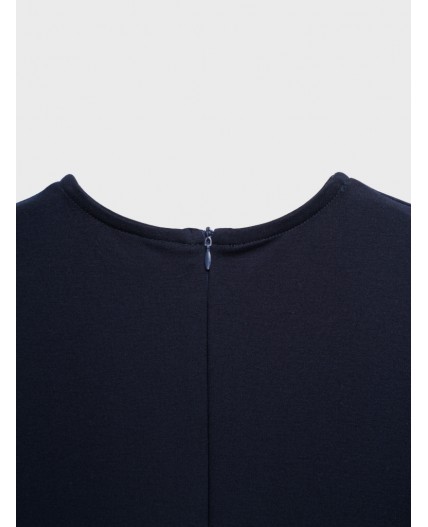 Платье трикотажное для девочек тёмно-синий