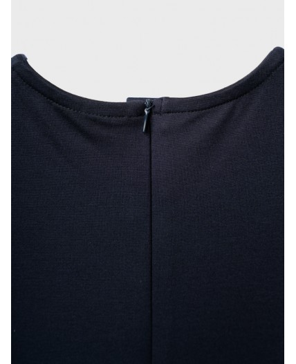 Платье трикотажное для девочек тёмно-синий