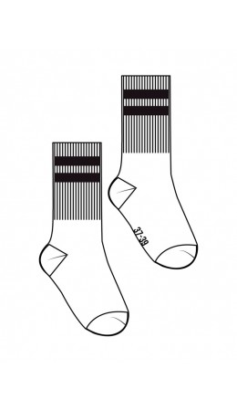 Носки трикотажные для мальчиков, 2 пары в комплекте черный,белый