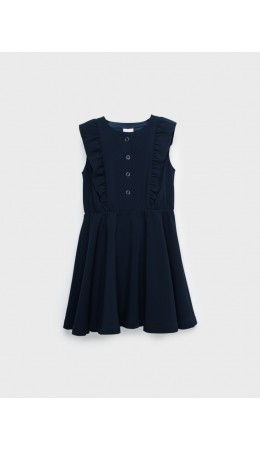 Сарафан текстильный для девочек тёмно-синий