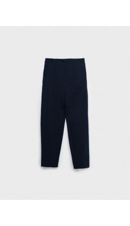 Брюки текстильные для девочек тёмно-синий