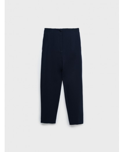 Брюки текстильные для девочек тёмно-синий