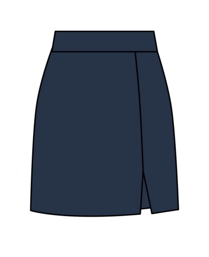 Юбка текстильная для девочек тёмно-синий