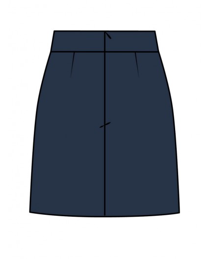 Юбка текстильная для девочек тёмно-синий