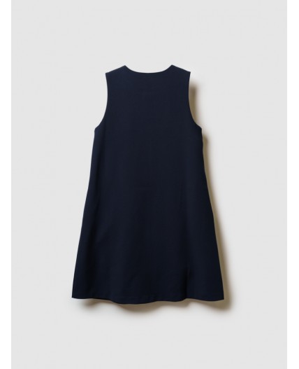 Сарафан текстильный для девочек тёмно-синий