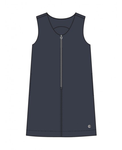 Сарафан текстильный для девочек тёмно-синий