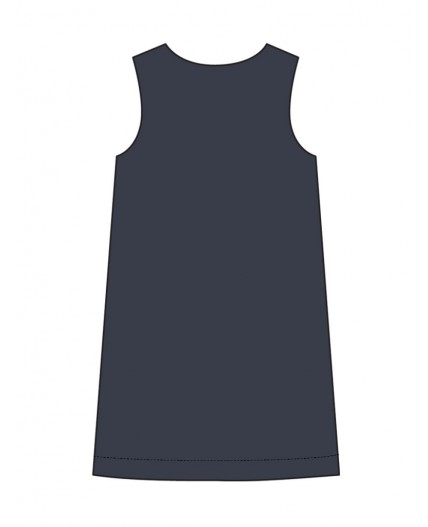 Сарафан текстильный для девочек тёмно-синий