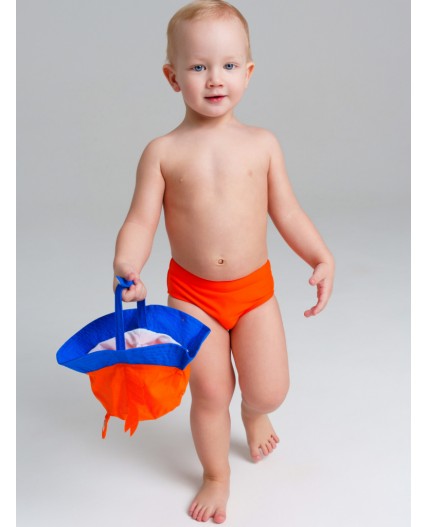 Комплект детский для мальчиков: плавки трикотажные, панама текстильная красный,синий