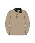 Джемпер трикотажный с воротником поло для мальчиков бежевый