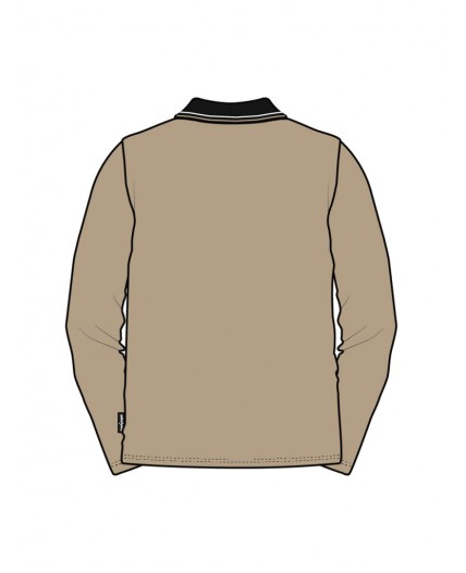 Джемпер трикотажный с воротником поло для мальчиков бежевый