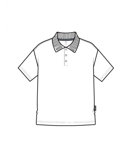 Джемпер трикотажный с воротником поло для мальчиков белый