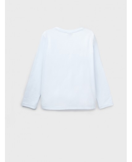 Фуфайка трикотажная для девочек (футболка) белый