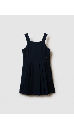 Сарафан текстильный для девочек тёмно-синий