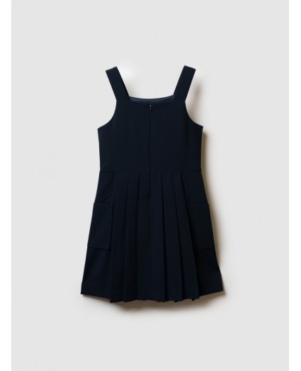 Сарафан текстильный для девочек тёмно-синий