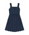 Сарафан текстильный для девочек тёмно-синий