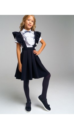 Юбка-сарафан тёмно-синий