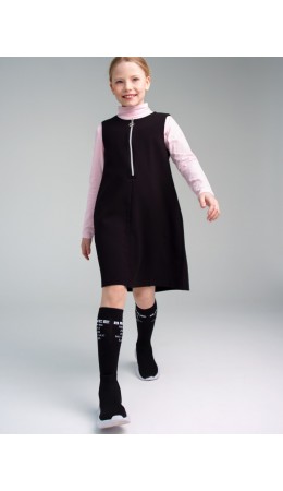 Сарафан текстильный для девочек черный