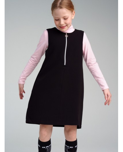 Сарафан текстильный для девочек черный