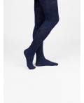 Колготки трикотажные эластичные для девочек тёмно-синий