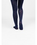 Колготки трикотажные эластичные для девочек тёмно-синий