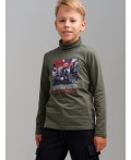 Водолазка трикотажная для мальчиков темно-зеленый