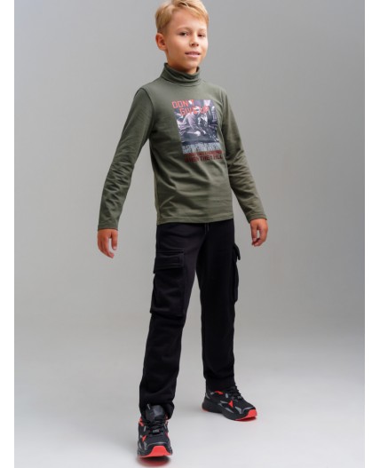 Водолазка трикотажная для мальчиков темно-зеленый