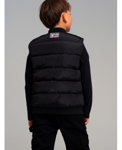 Жилет текстильный с полиуретановым покрытием для мальчиков черный