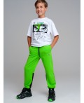 Брюки трикотажные для мальчиков зеленый,черный
