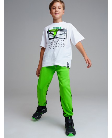 Брюки трикотажные для мальчиков зеленый,черный