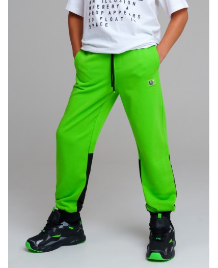 Брюки трикотажные для мальчиков зеленый,черный