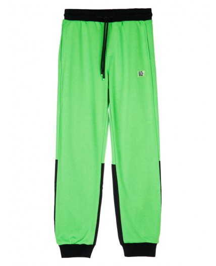 Брюки трикотажные для мальчиков зеленый,черный