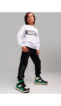 Брюки трикотажные для мальчиков черный