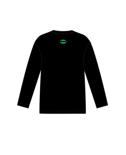 Фуфайка трикотажная для мальчиков (футболка с длинными рукавами) черный,зеленый