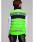 Жилет текстильный с полиуретановым покрытием для мальчиков зеленый,черный,серебряный