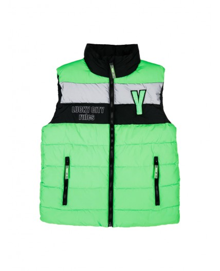 Жилет текстильный с полиуретановым покрытием для мальчиков зеленый,черный,серебряный