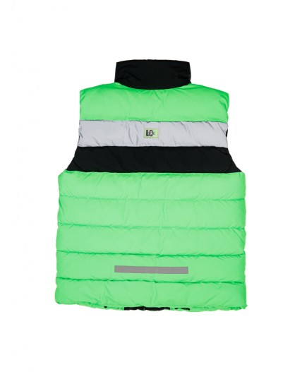 Жилет текстильный с полиуретановым покрытием для мальчиков зеленый,черный,серебряный