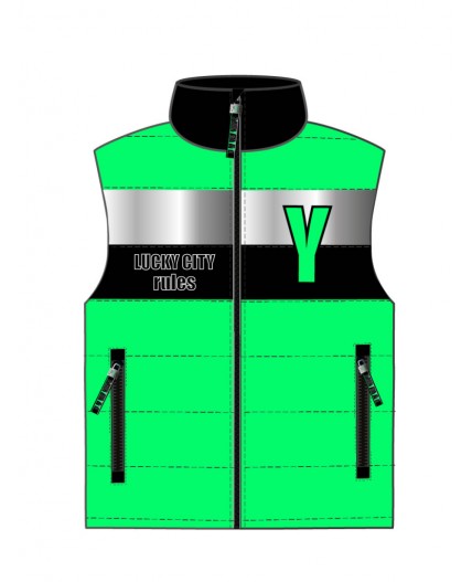 Жилет текстильный с полиуретановым покрытием для мальчиков зеленый,черный,серебряный