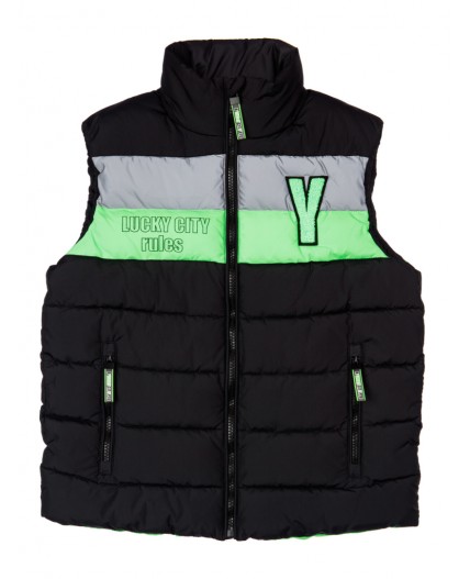 Жилет текстильный с полиуретановым покрытием для мальчиков черный,зеленый,серебряный