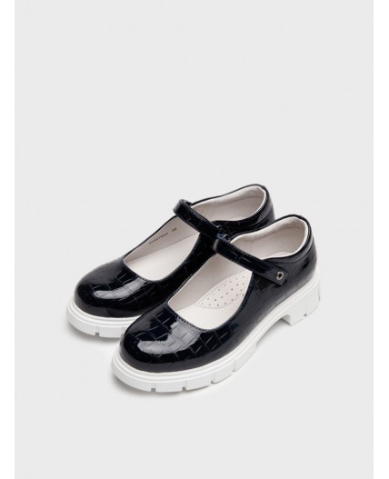 Туфли для девочек тёмно-синий