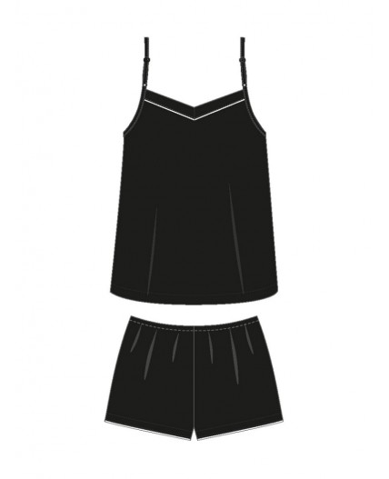 Пижама текстильная для девочек черный