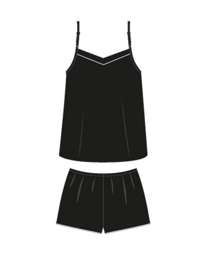 Пижама текстильная для девочек черный