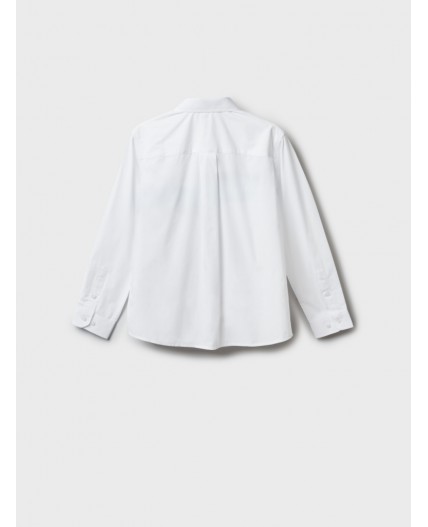 Рубашка текстильная для мальчиков (comfort fit) белый,тёмно-синий,голубой