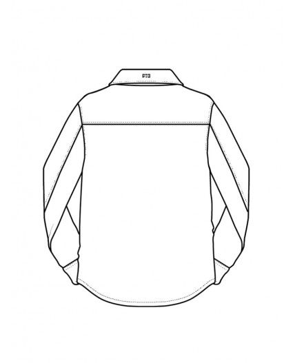 Рубашка текстильная для мальчиков (oversize fit) белый