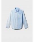 Рубашка текстильная для мальчиков (regular fit) белый,голубой