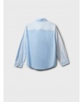 Рубашка текстильная для мальчиков (regular fit) белый,голубой