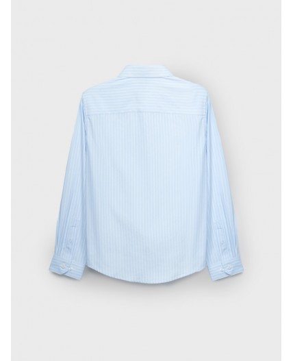 Рубашка текстильная для мальчиков (regular fit) голубой,белый