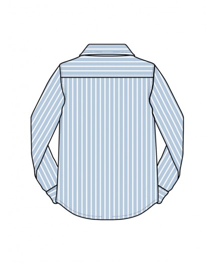 Рубашка текстильная для мальчиков (regular fit) голубой,белый