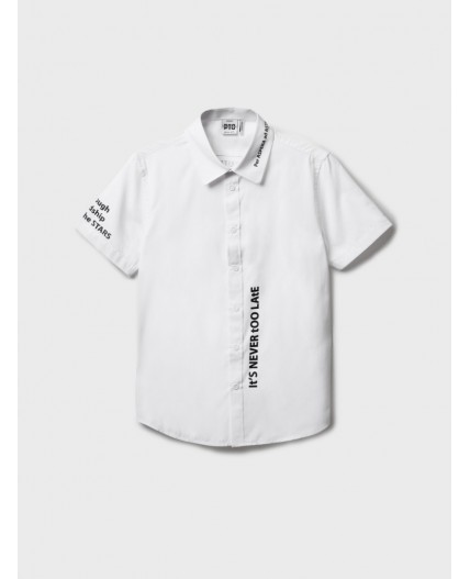 Рубашка текстильная для мальчиков (regular fit) белый